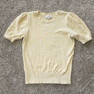 LOFT Cream Short Sleeve Tee